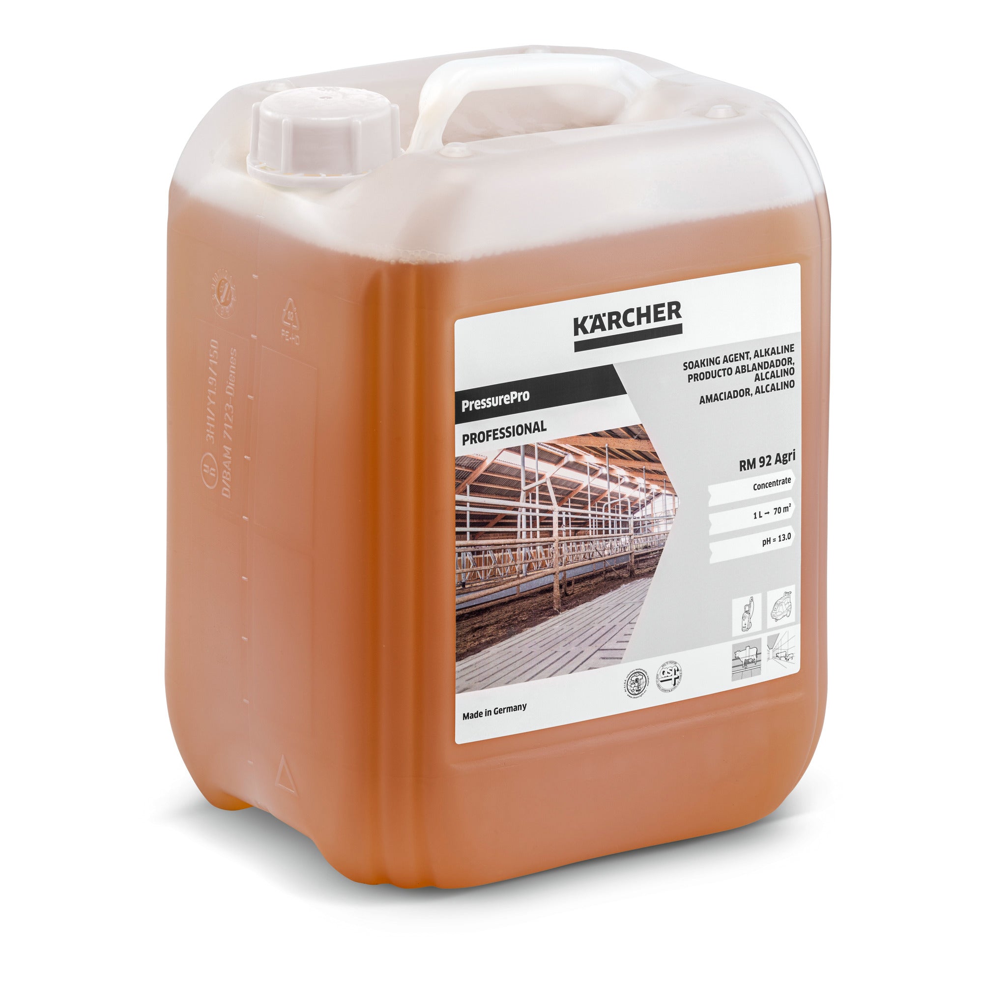 Kärcher Einweichmittel, alkalisch RM 92 AGRI 10 l