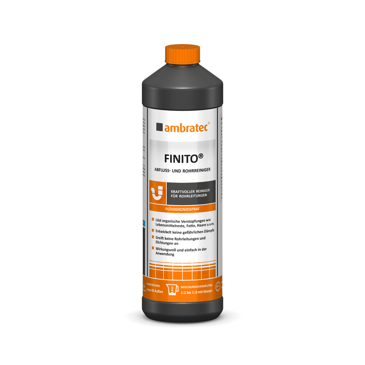 Ambratec FINITO Abfluss- und Rohrreiniger, 1-Liter-Flasche