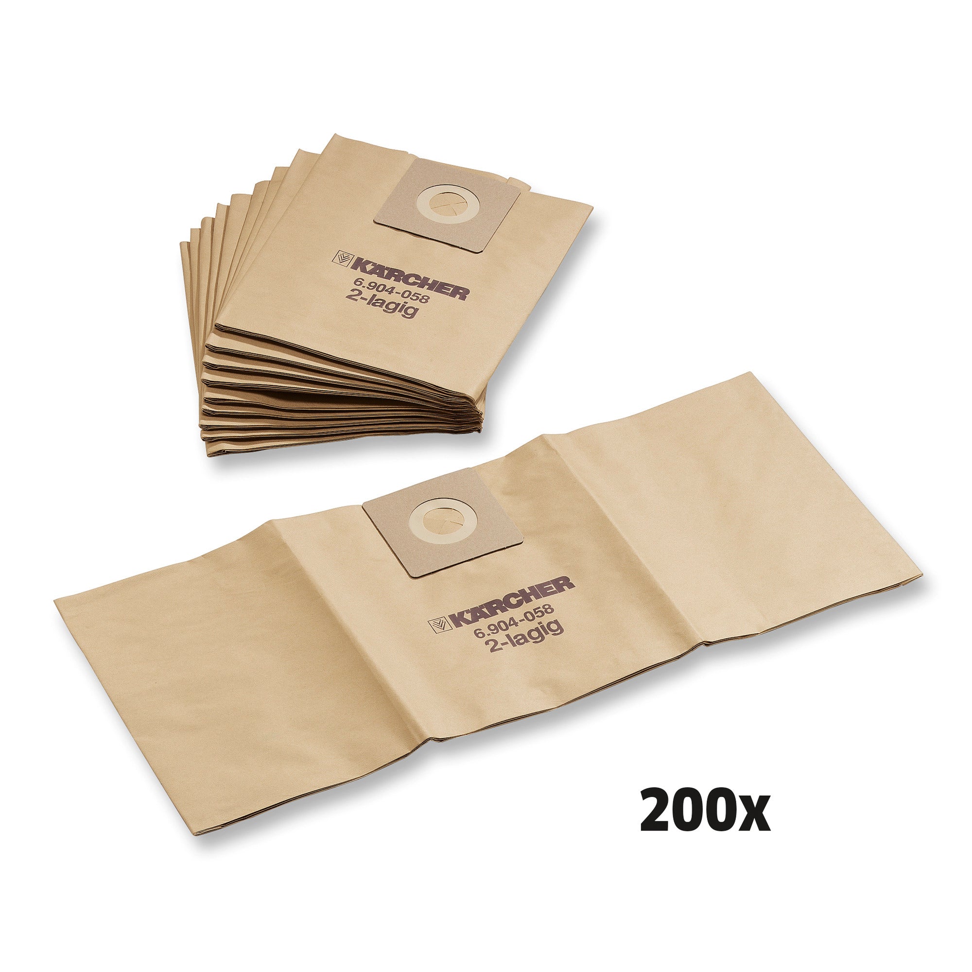 Kärcher Papierfiltertüten 2-lagig 200 St. T 12/1 Varianten.