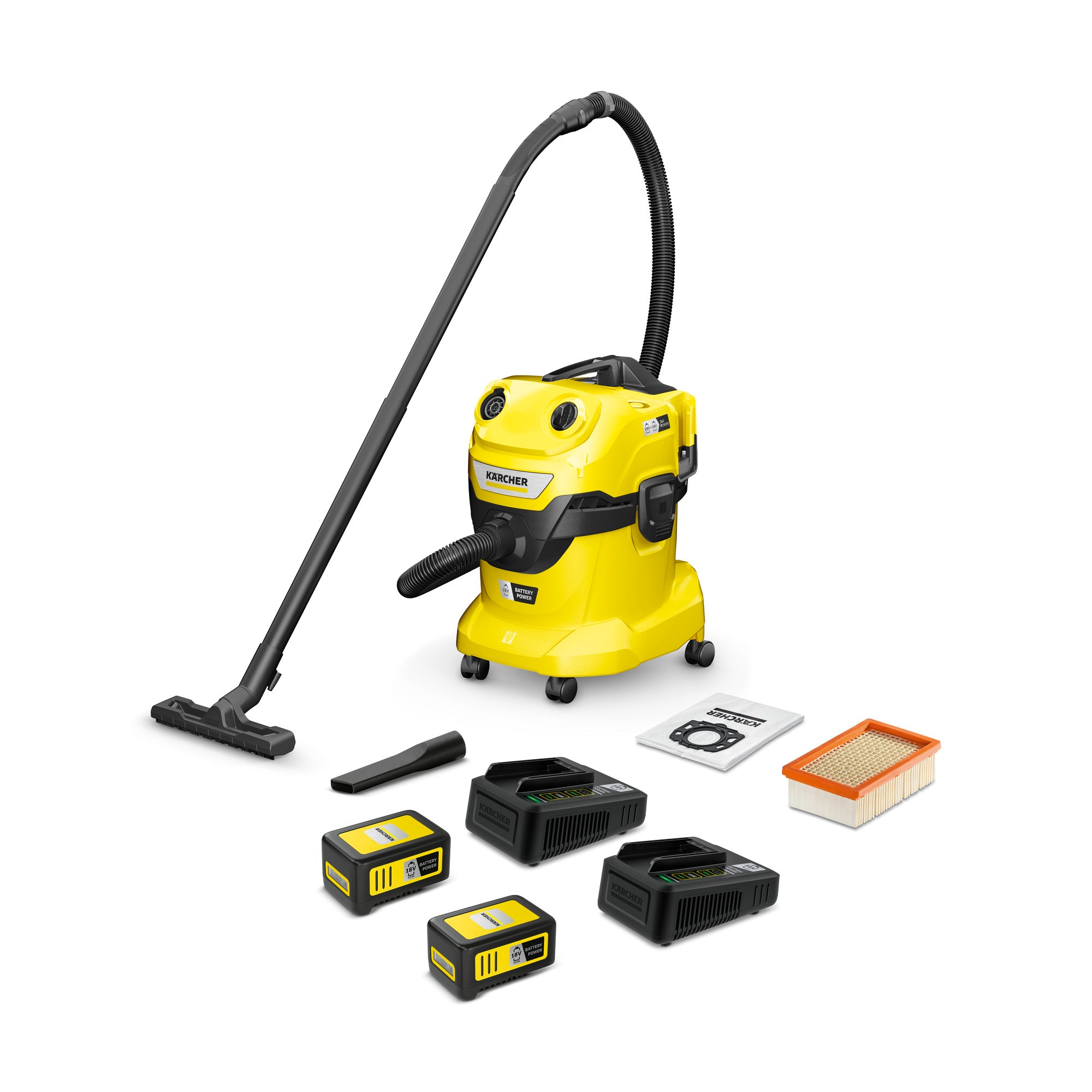 Kärcher Nass-/ Trockensauger WD 4-18 Dual Battery Set V-20/22 *EU